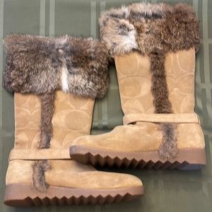 Coach shearling boots.